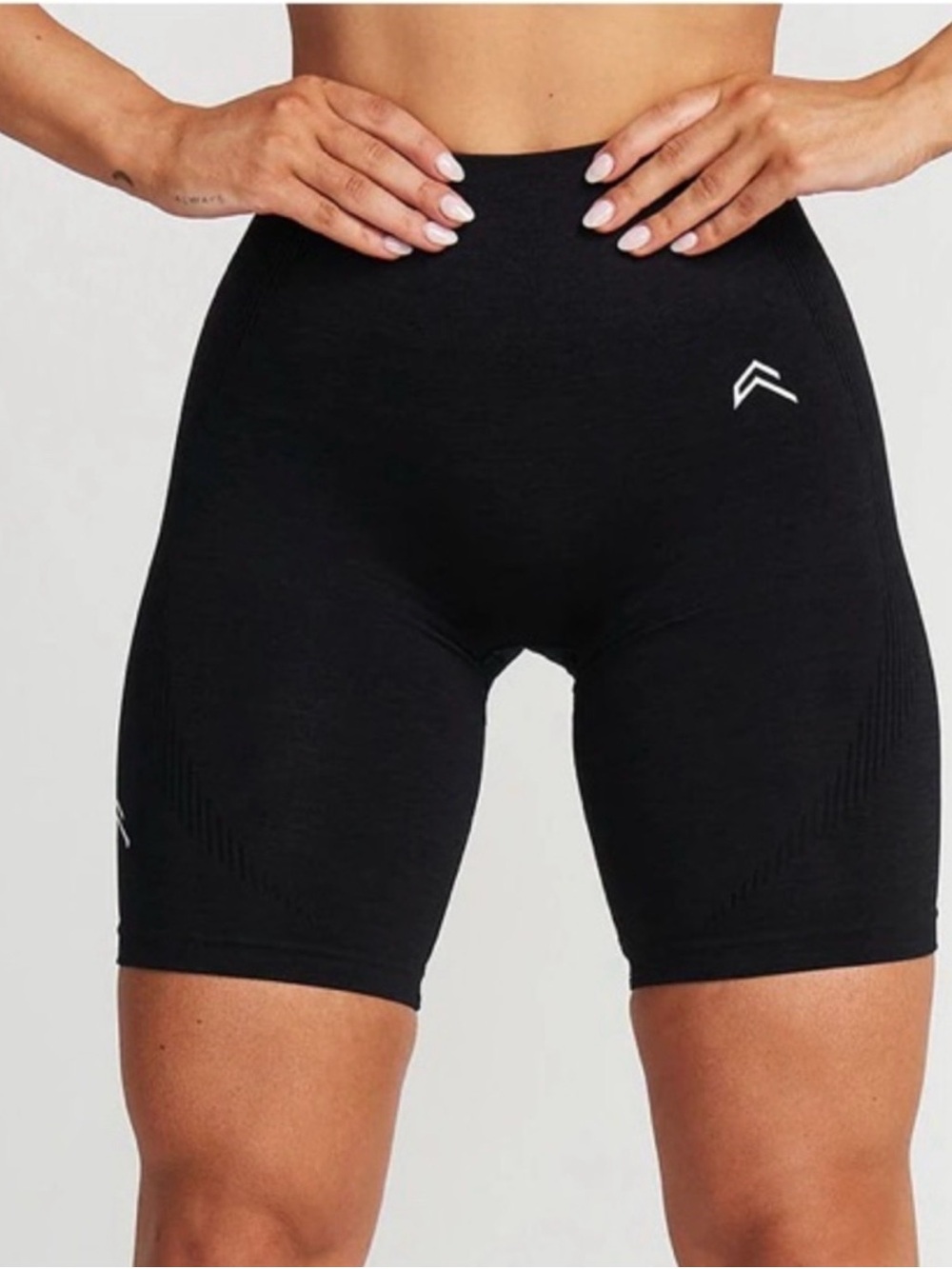 Oner Active Black High-Waist Seamless Bike Shorts